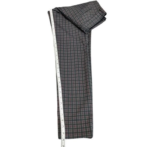 Kut from the Kloth Skinny Ponte Pants Mid Rise Plaid Burgundy Gray Womens Size 6 - Picture 9 of 9